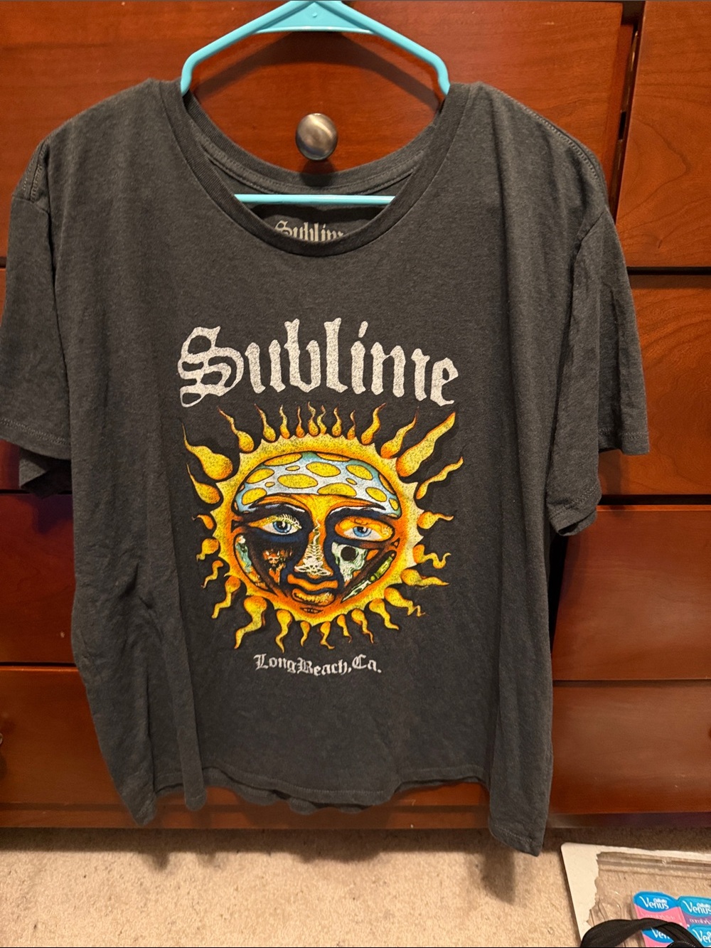 Kids' Black Graphic Sun T-Shirt